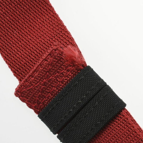 BALENCIAGA Logo Waist Bag Navy Blue Red Nylon Body - Picture 10 of 12